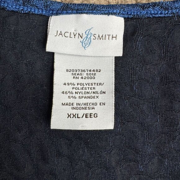 Jaclyn Smith‎ Babydoll Top Womens XXL Empire Waist Animal Print Stretchy Vintage - Picture 5 of 7
